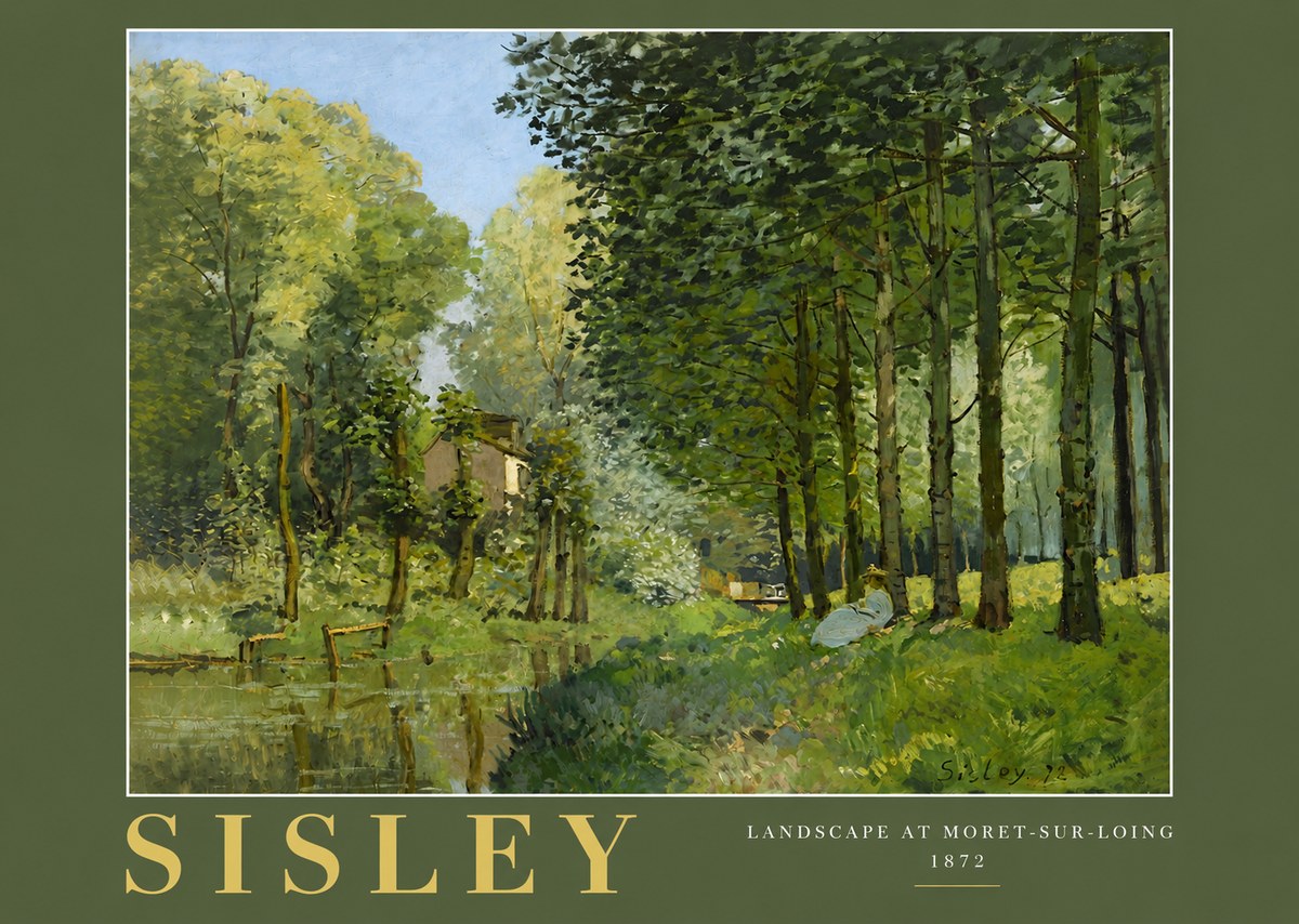 Sisley Landscape at Moret-sur-loing No4 - Poszter
