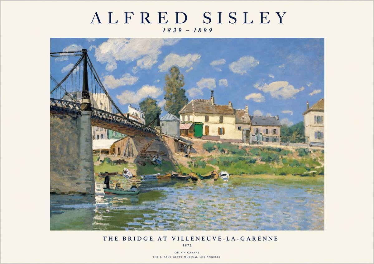 Sisley The Bridge at Villeneuve-la-garenne IV No1 - Poszter