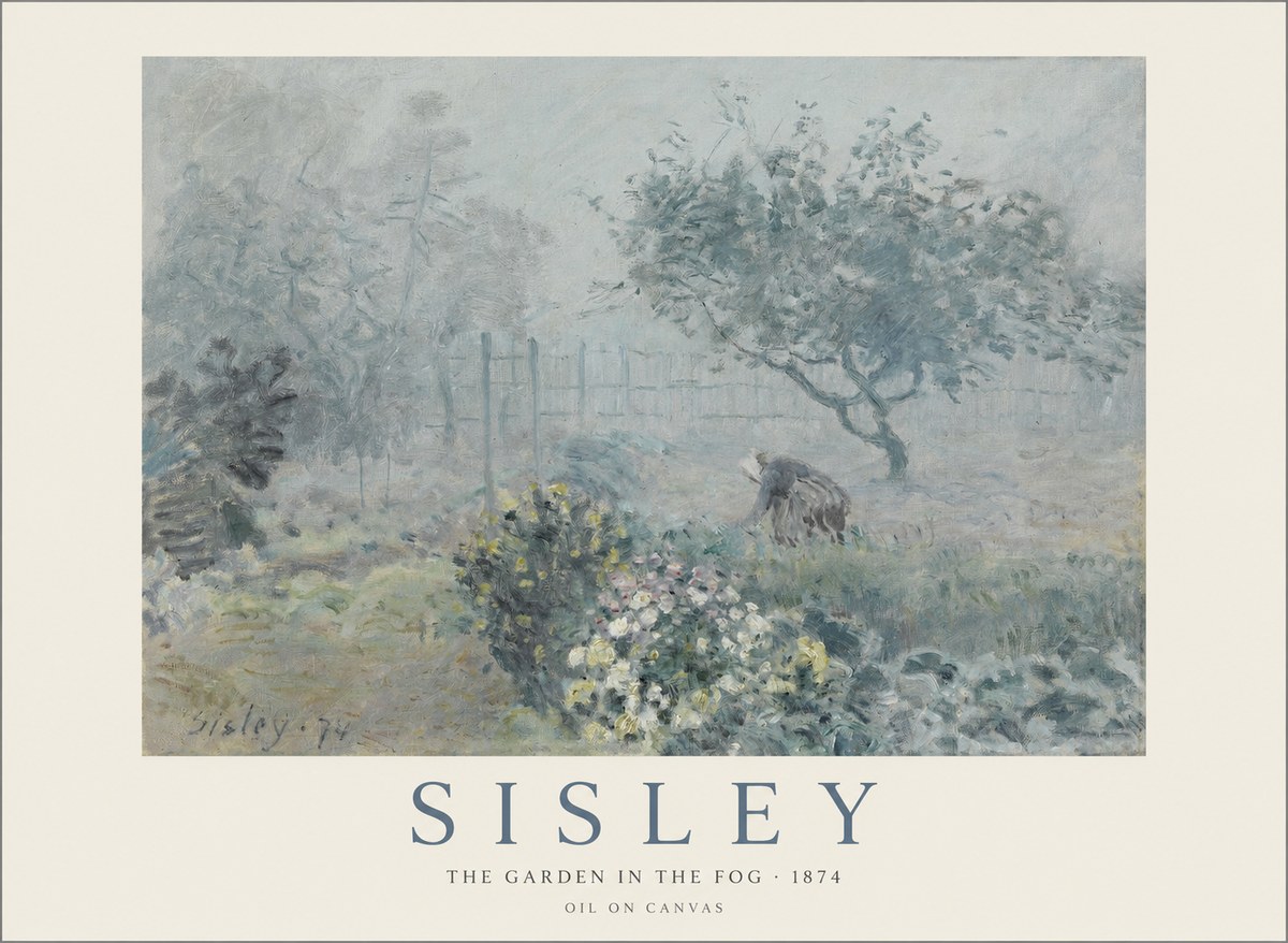 Sisley The Garden in the Fog No1 - Poszter