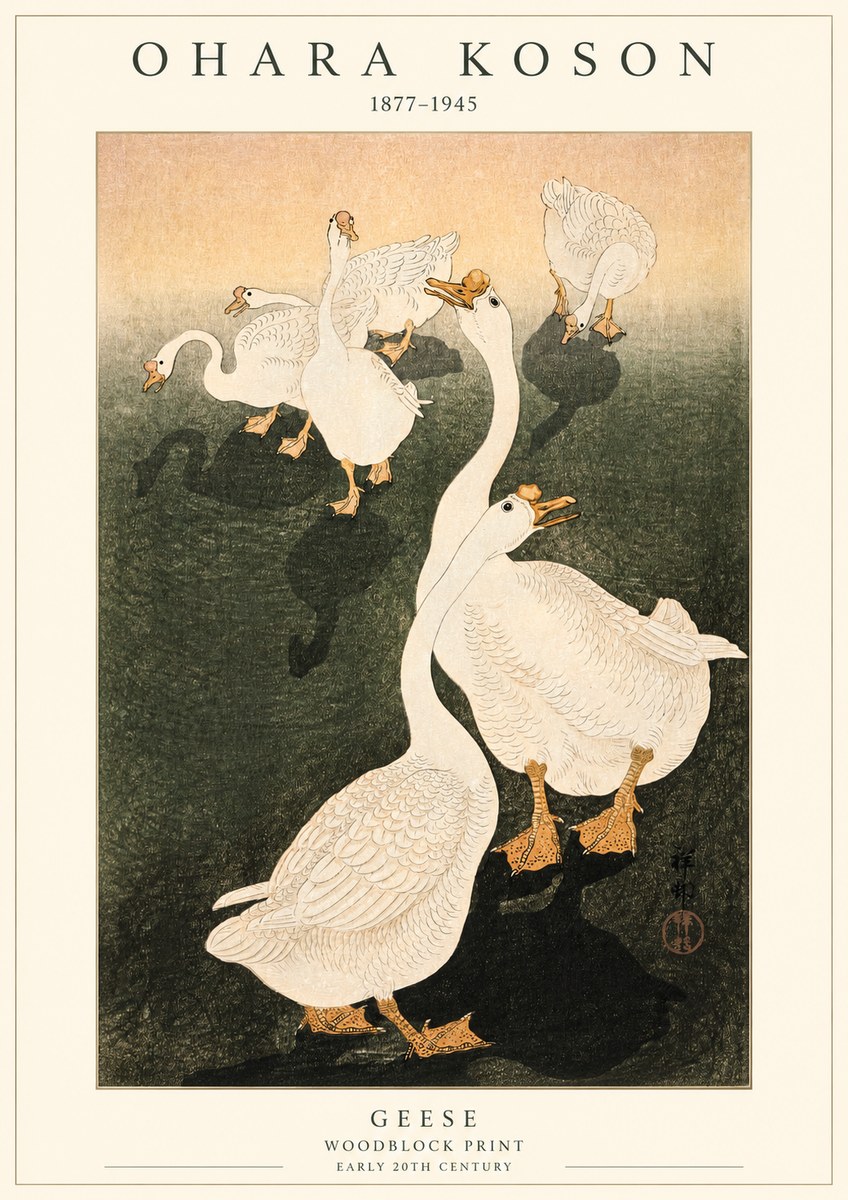 Ohara Koson Geese No1 - Poszter
