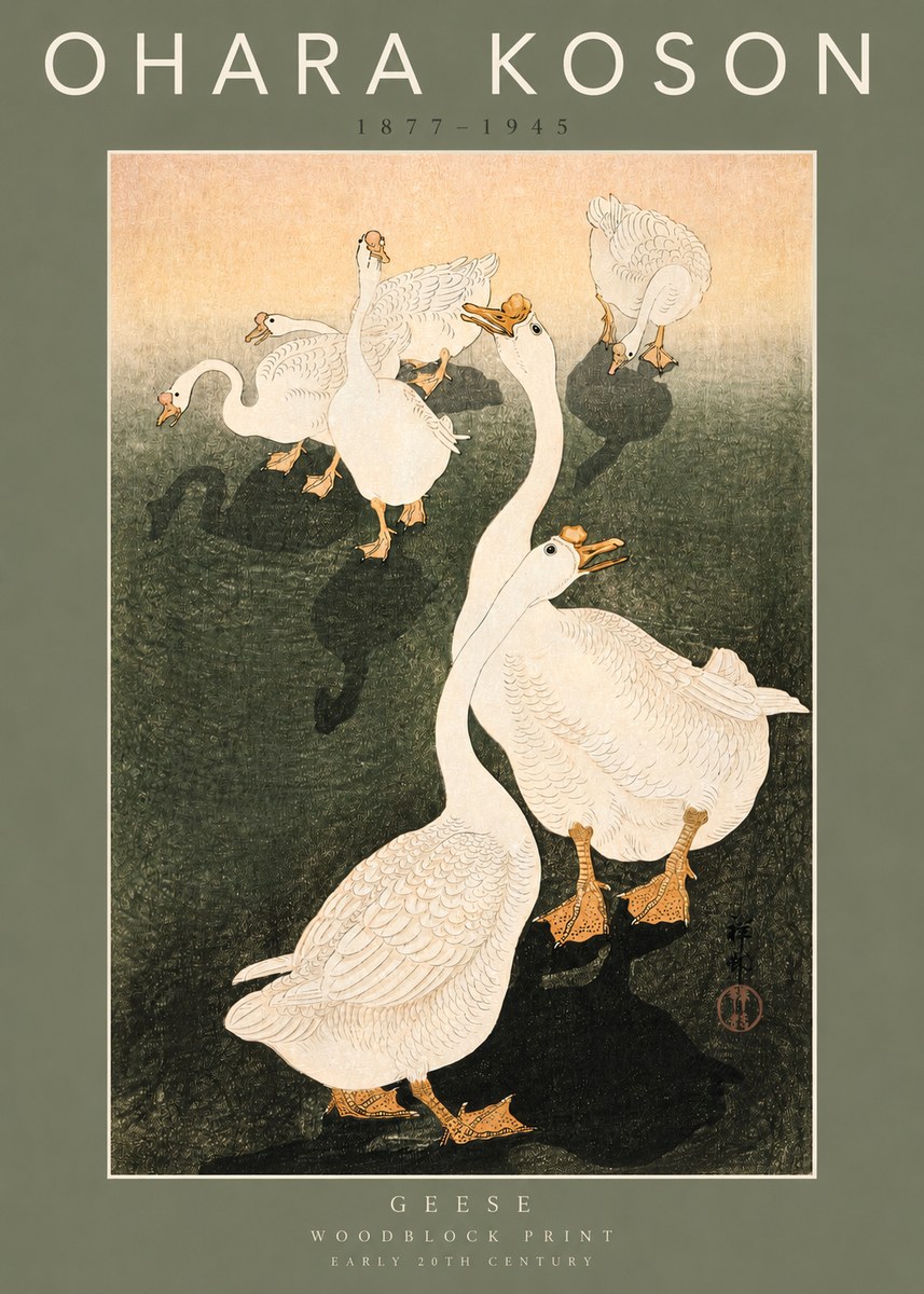 Ohara Koson Geese No2 - Poszter