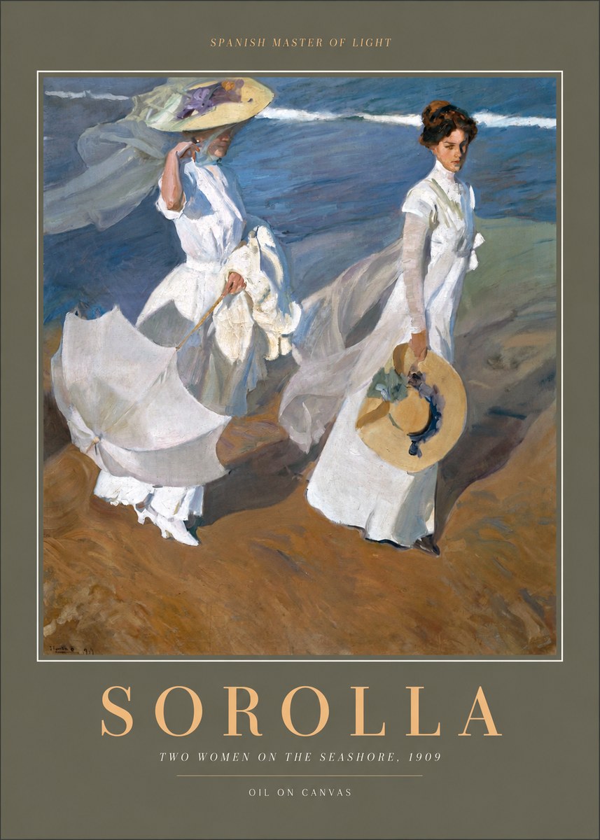 Sorolla Two Women on the Seashore, 1909 No2 - Poszter