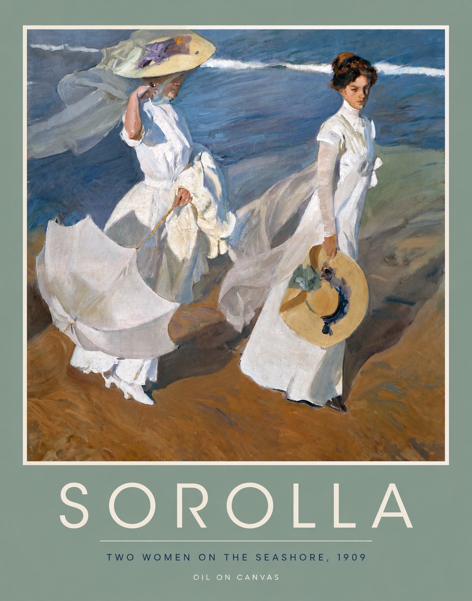 Sorolla Two Women on the Seashore, 1909 No4 - Poszter