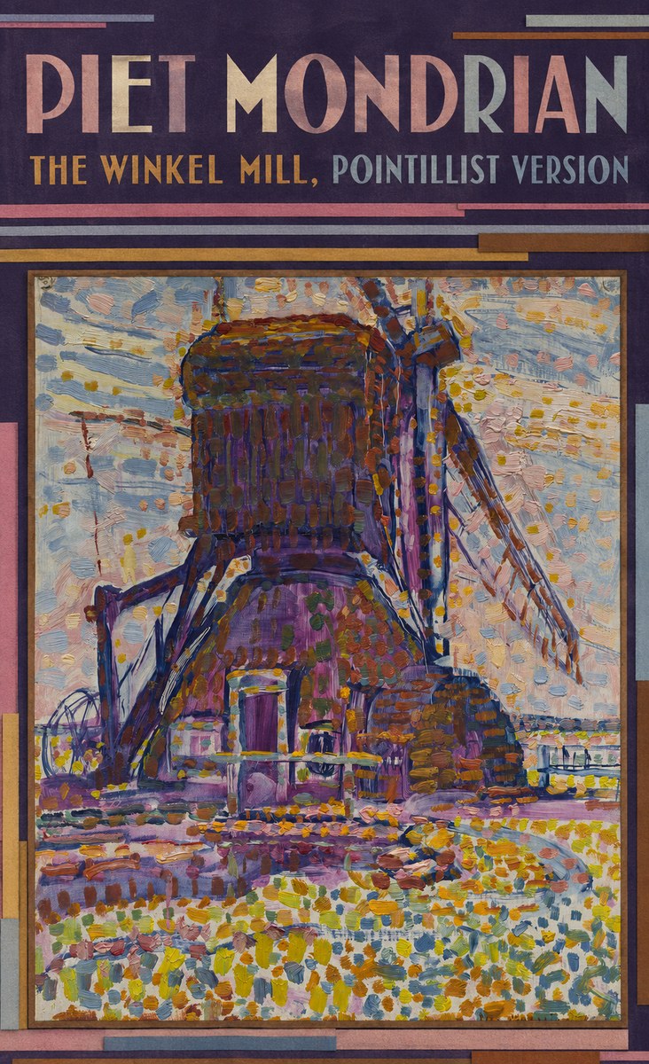 Piet Mondrian The Winkel Mill, Pointillist Version No6 - Poszter
