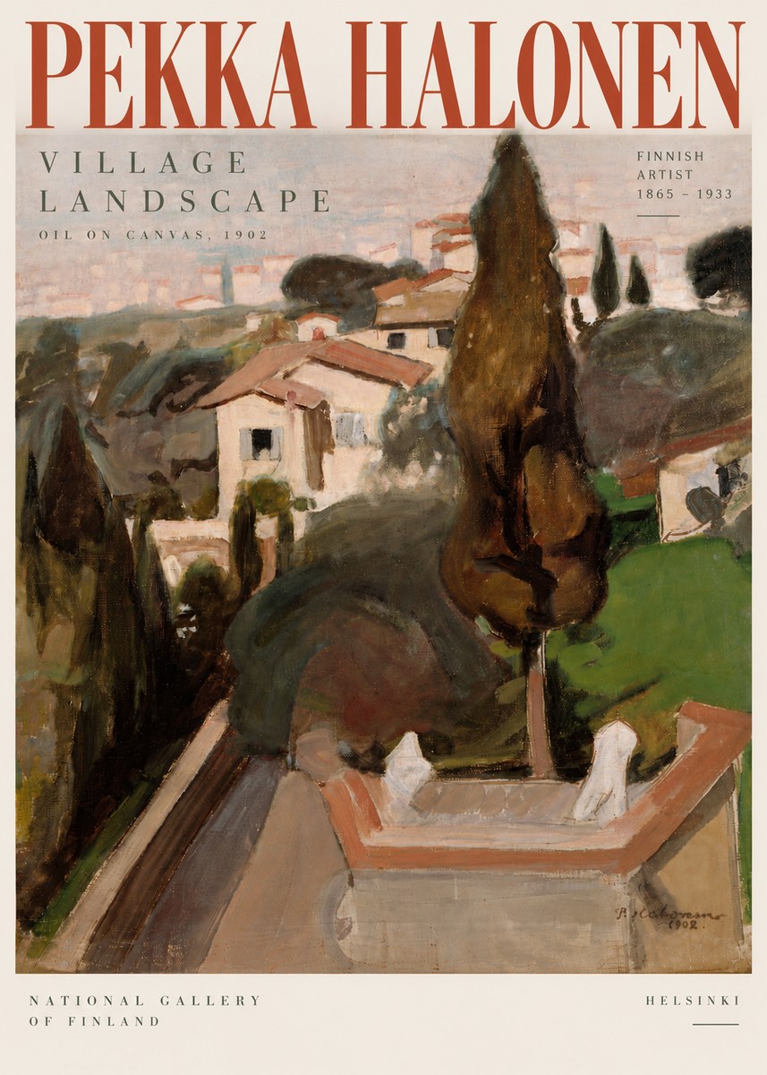 Pekka Halonen Village Landscape No5 - Poszter