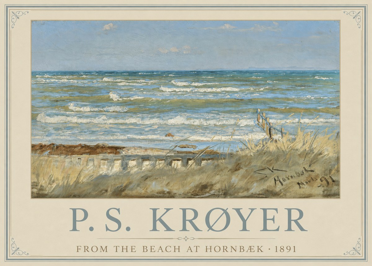 P.S. Krøyer From the Beach at Hornbæk · 1891 No1 - Poszter