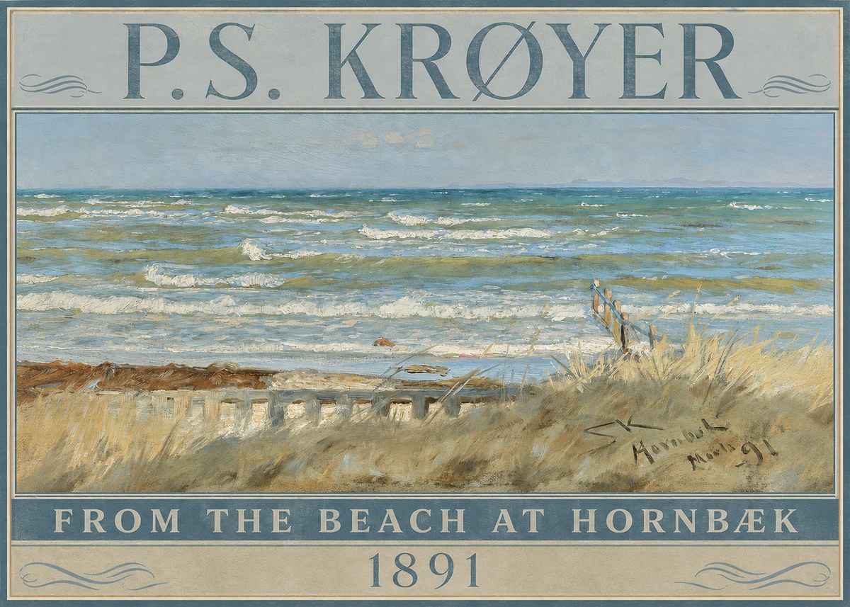 P.S. Krøyer From the Beach at Hornbæk · 1891 No4 - Poszter