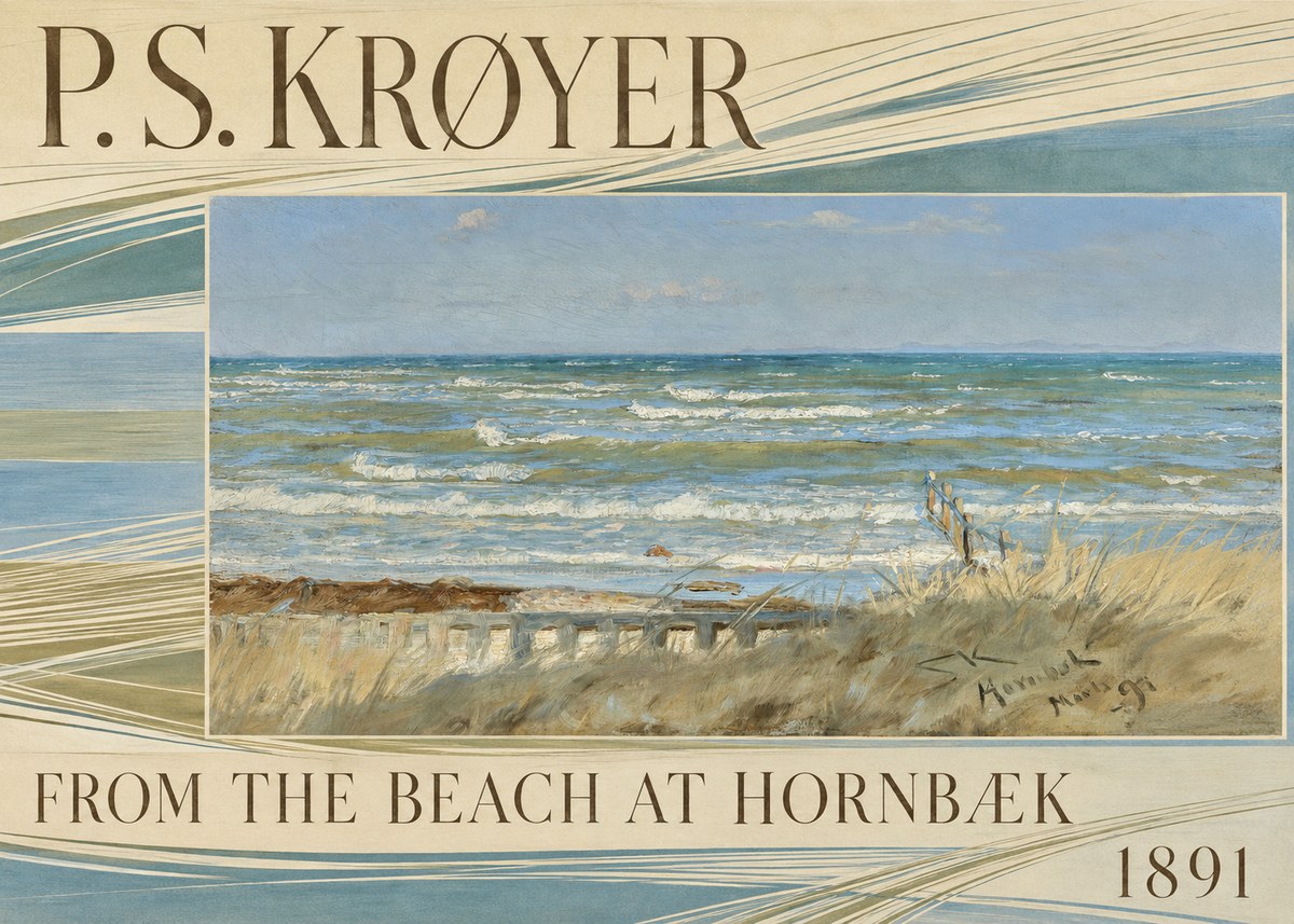 P.S. Krøyer From the Beach at Hornbæk · 1891 No6 - Poszter