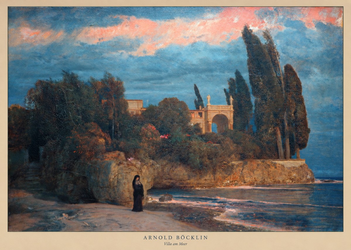 Arnold Böcklin Villa Am Meer No2 - Poszter
