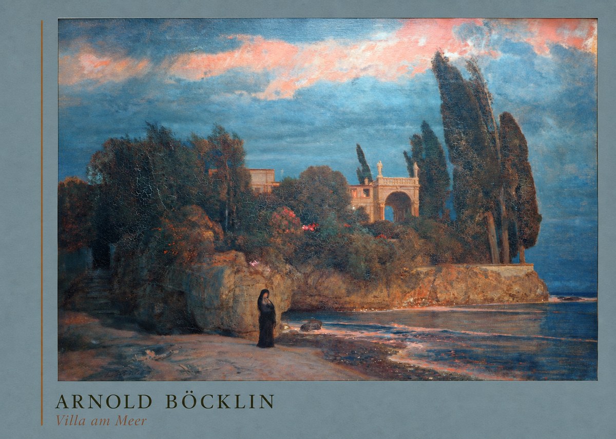 Arnold Böcklin Villa Am Meer No3 - Poszter