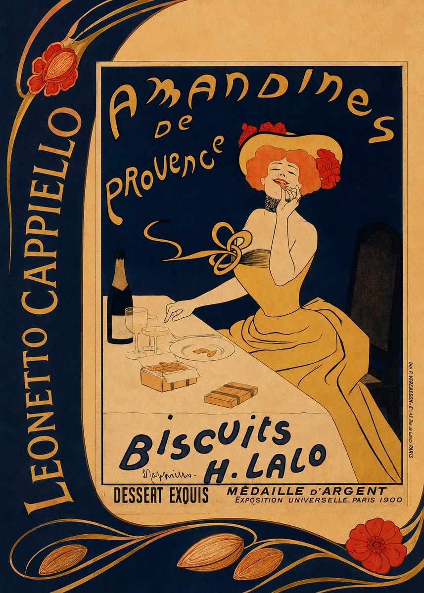 Leonetto Cappiello Amandines De Provence Biscuits H. Lalo I No2 - Poszter