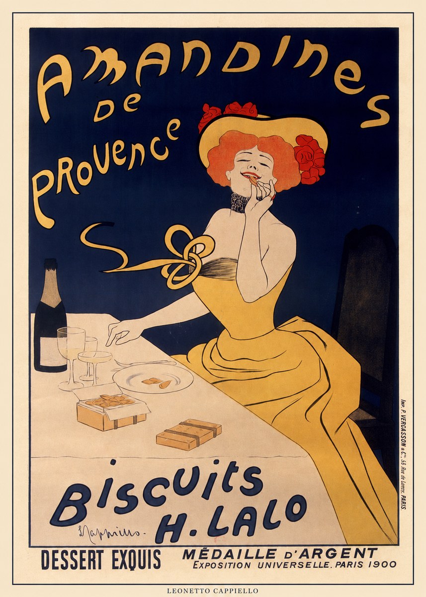 Leonetto Cappiello Amandines De Provence Biscuits H. Lalo I No6 - Poszter