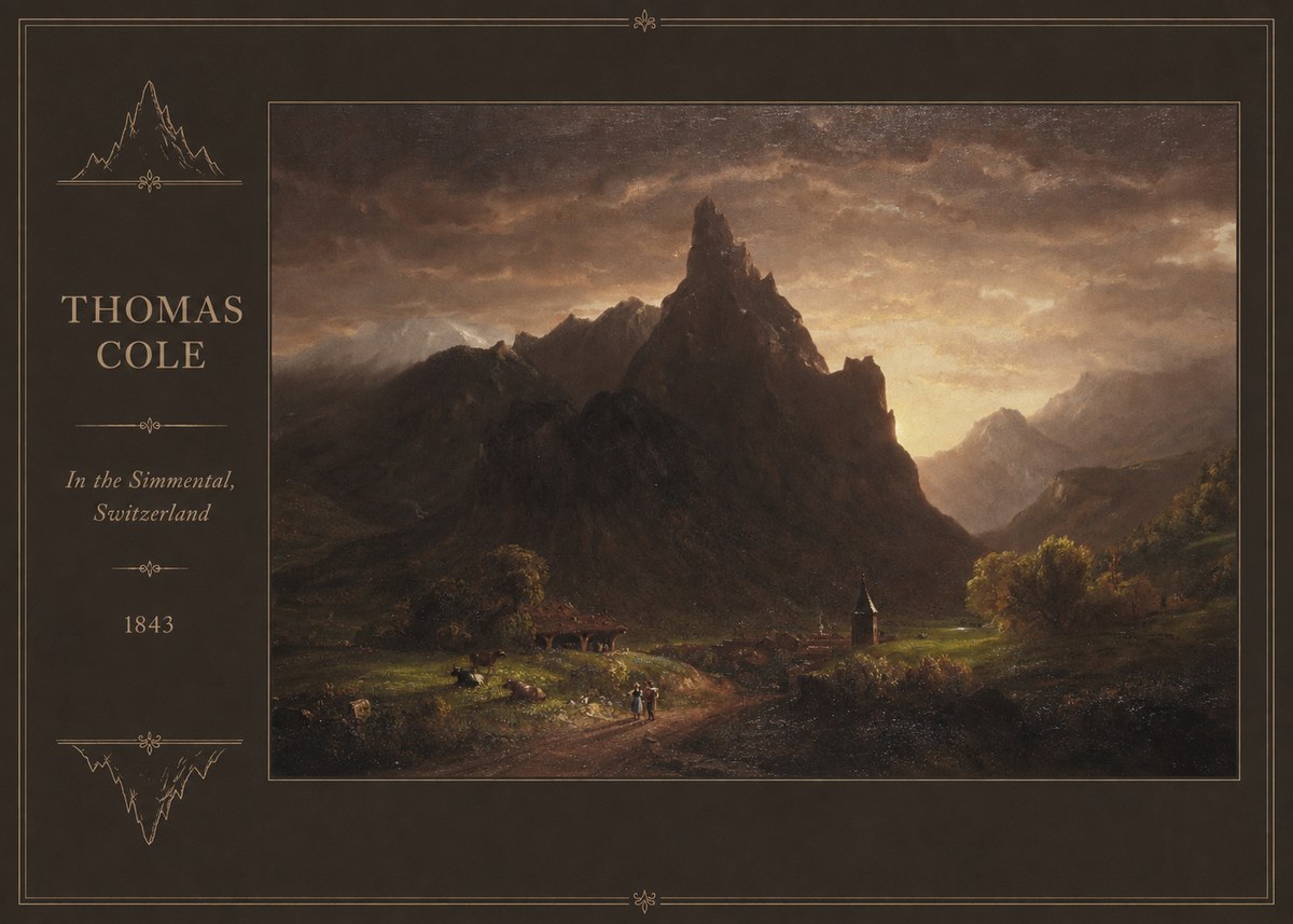 Thomas Cole In the Simmental, Switzerland No2 - Poszter