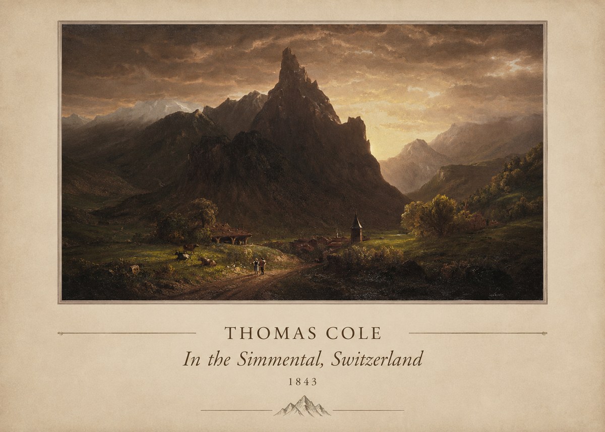 Thomas Cole In the Simmental, Switzerland No4 - Poszter