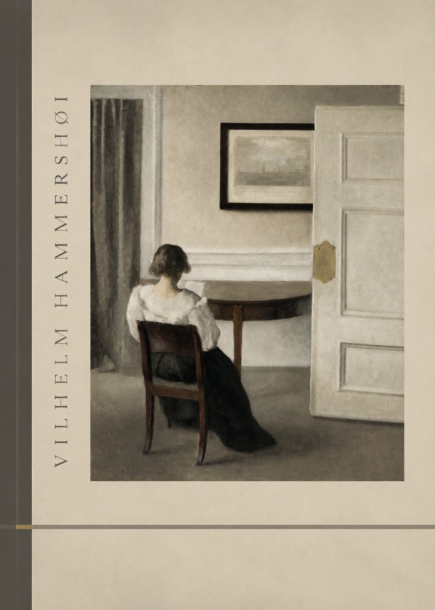 Vilhelm Hammershøi Interior with a Woman, Strandgade 30 No2 - Poszter