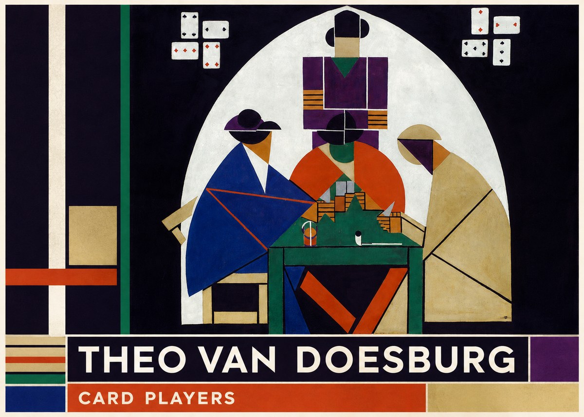 Theo van Doesburg Card Players No2 - Poszter