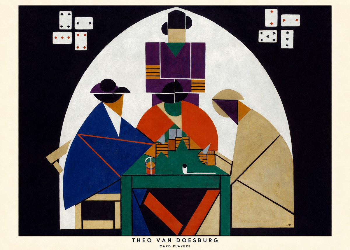 Theo van Doesburg Card Players No6 - Poszter