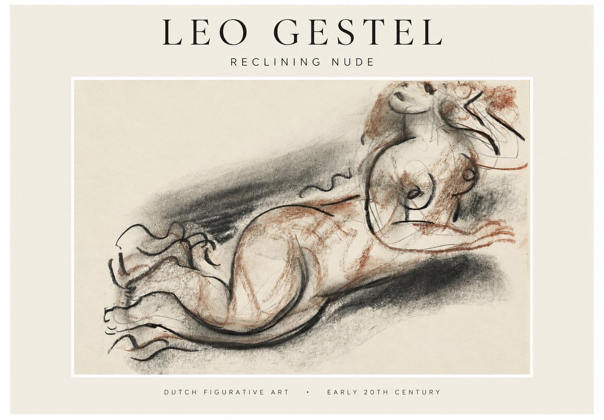Leo Gestel Reclining Nude No1 - Poszter