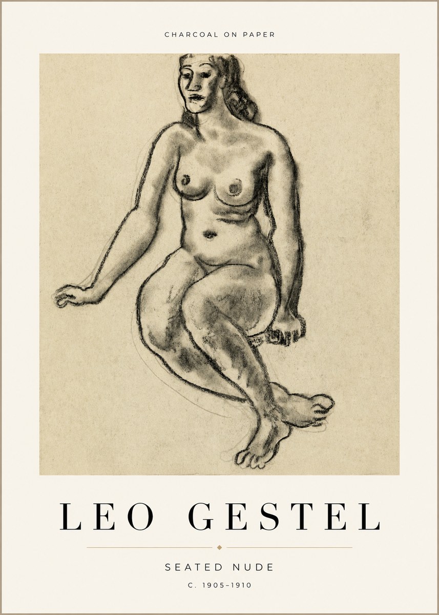 Leo Gestel Seated Nude No1 - Poszter