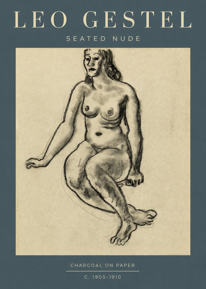 Leo Gestel Seated Nude No2 - Poszter