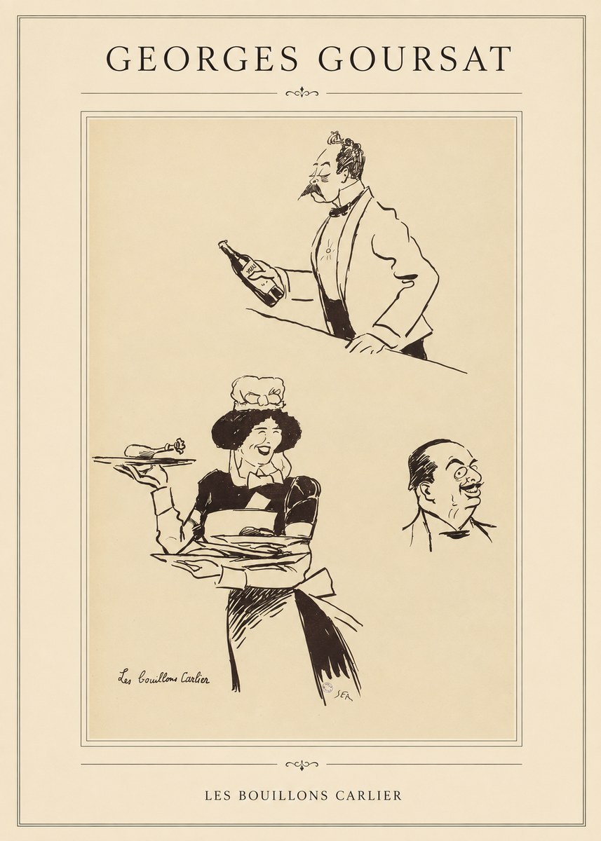 Georges Goursat Les Bouillons Carlier I No1 - Poszter