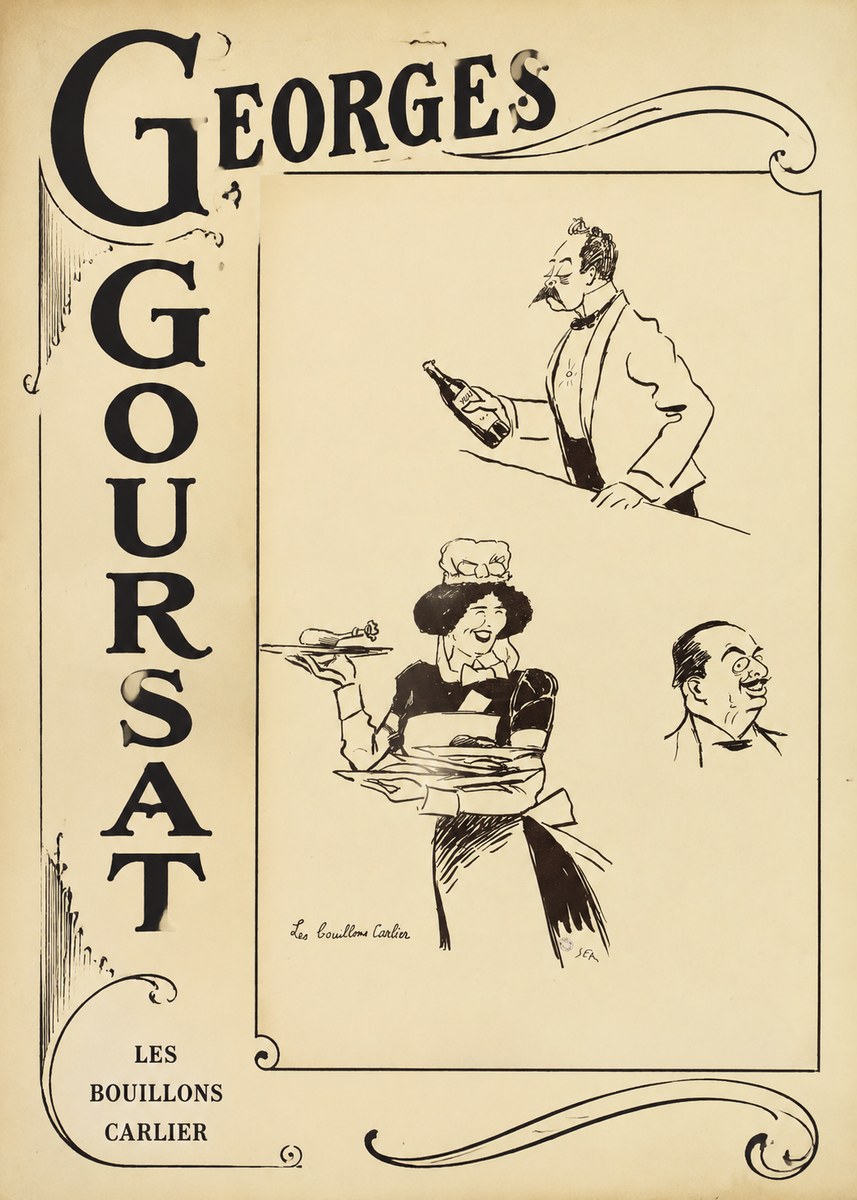 Georges Goursat Les Bouillons Carlier I No2 - Poszter