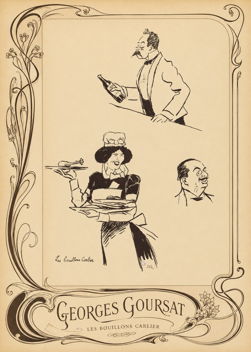 Georges Goursat Les Bouillons Carlier I No5 - Poszter