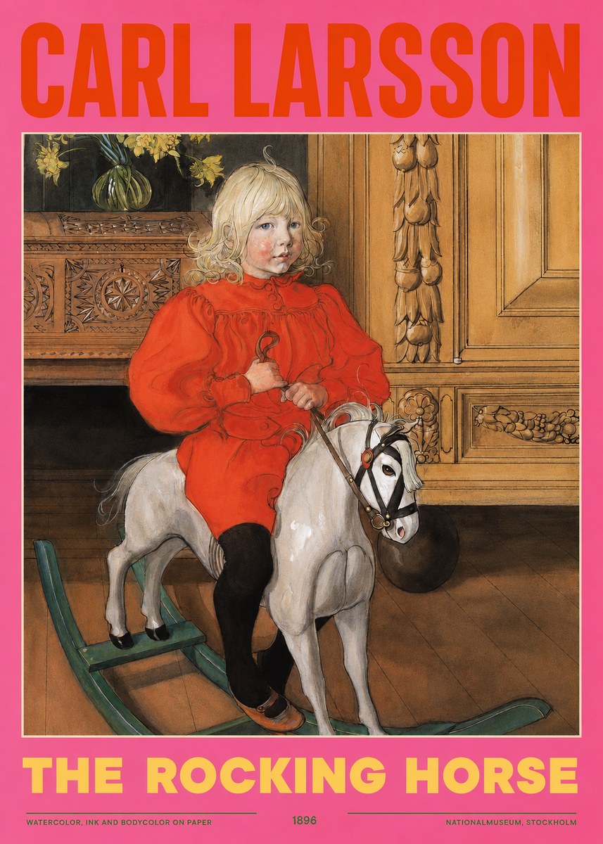 Carl Larsson The Rocking Horse No2 - Poszter