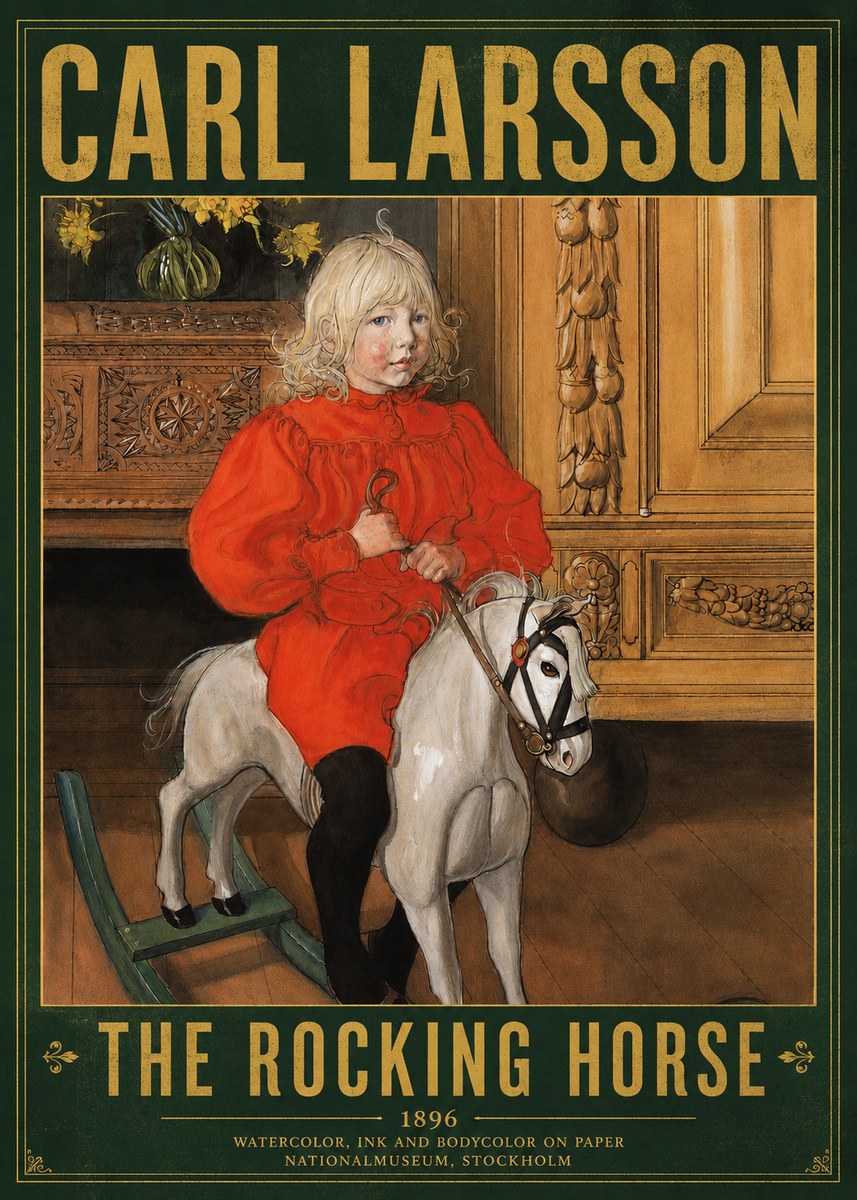 Carl Larsson The Rocking Horse No4 - Poszter