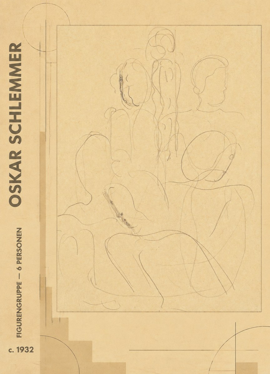 Oskar Schlemmer Figurengruppe - 6 Personen No5 - Poszter