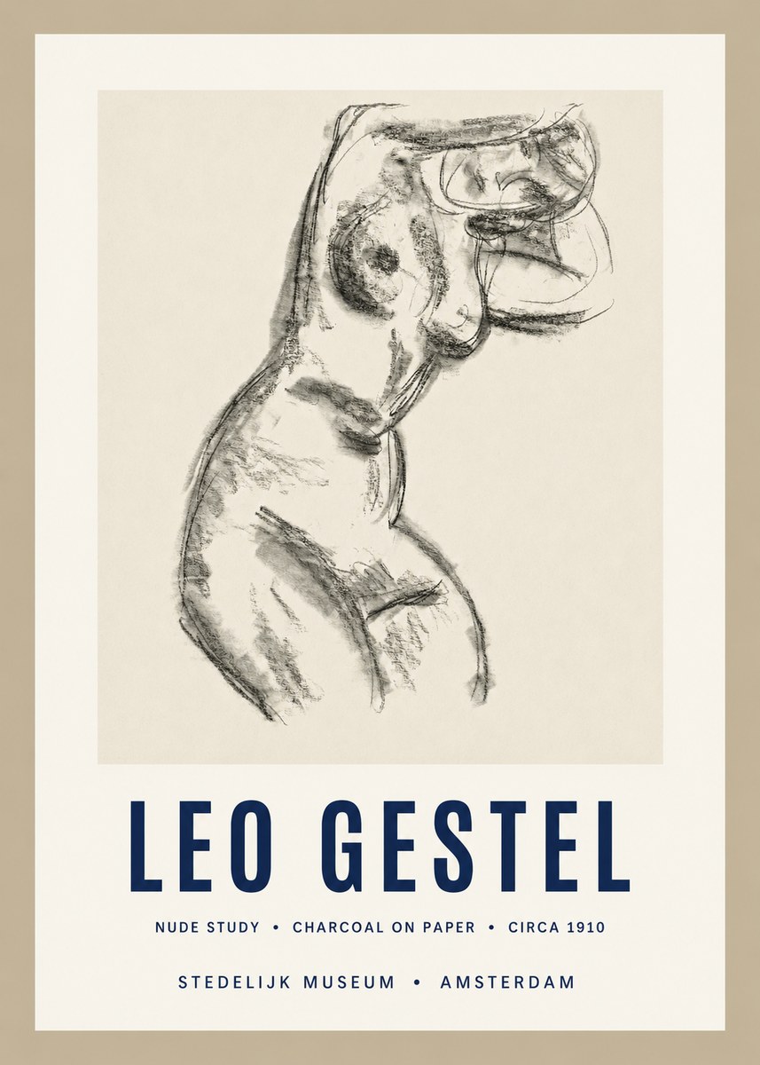 Leo Gestel Study of a Female Nude No3 - Poszter
