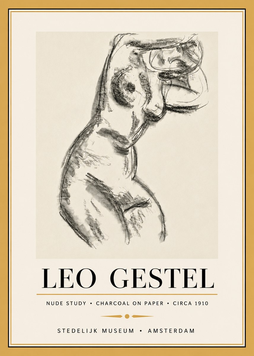 Leo Gestel Study of a Female Nude No5 - Poszter