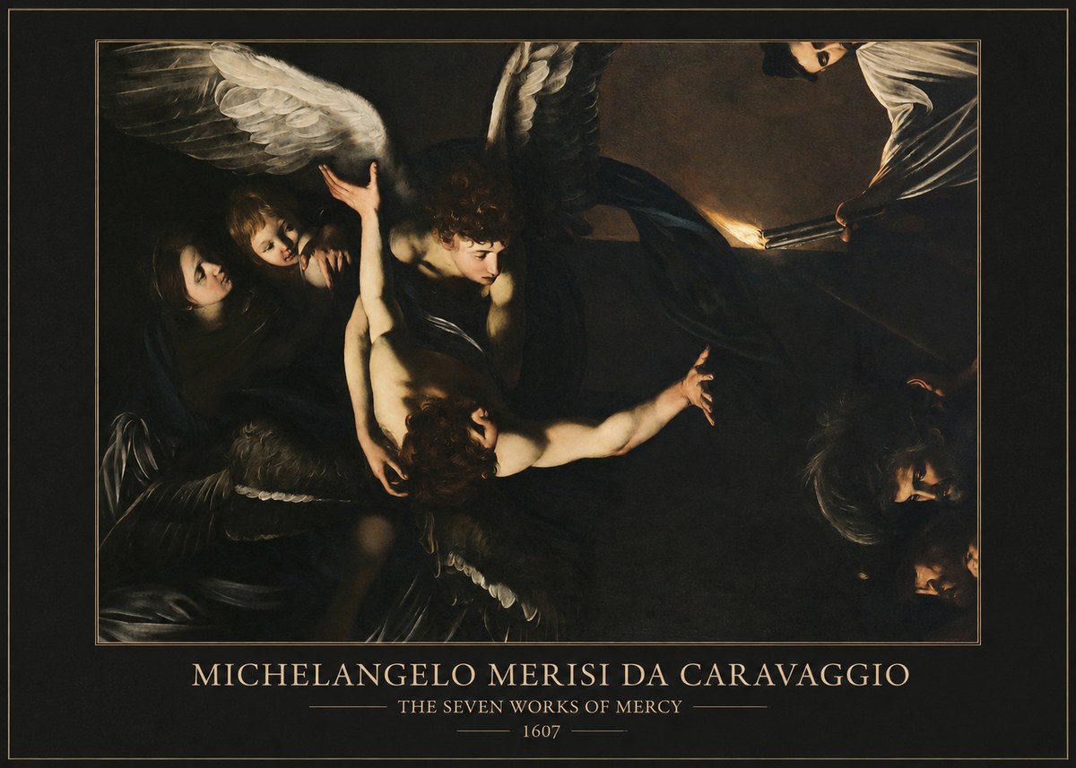 Michelangelo Merisi da Caravaggio The Seven Works of Mercy II No6 - Poszter