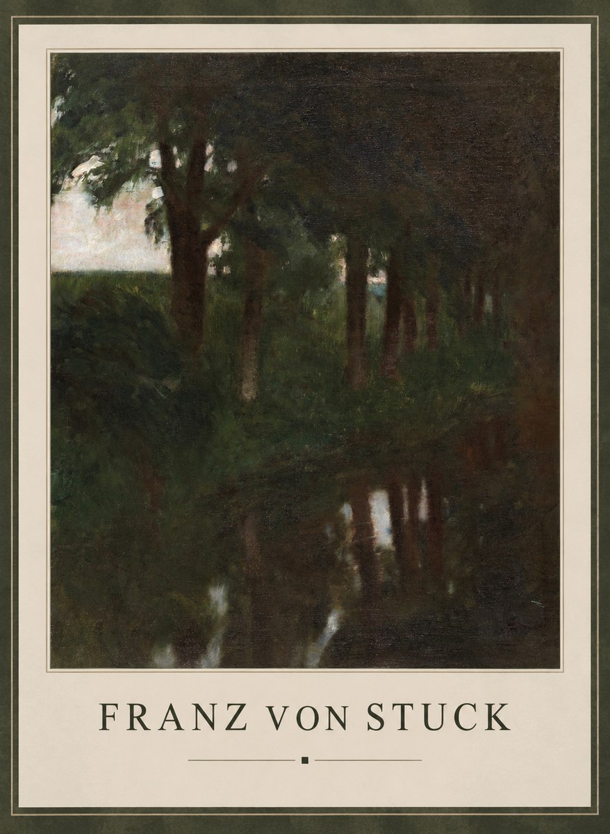 Franz von Stuck Woodland Reflections No1 - Poszter