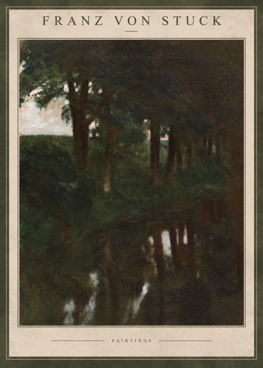 Franz von Stuck Woodland Reflections No4 - Poszter