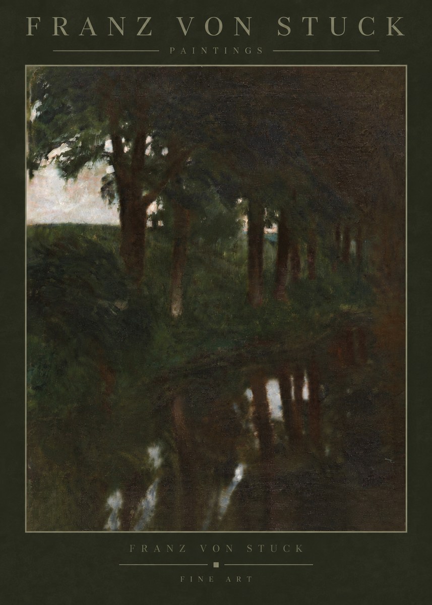 Franz von Stuck Woodland Reflections No5 - Poszter