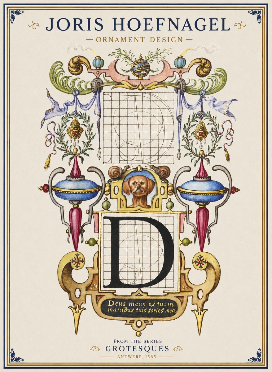 Joris Hoefnagel Illuminated Initial 'D' No2 - Poszter