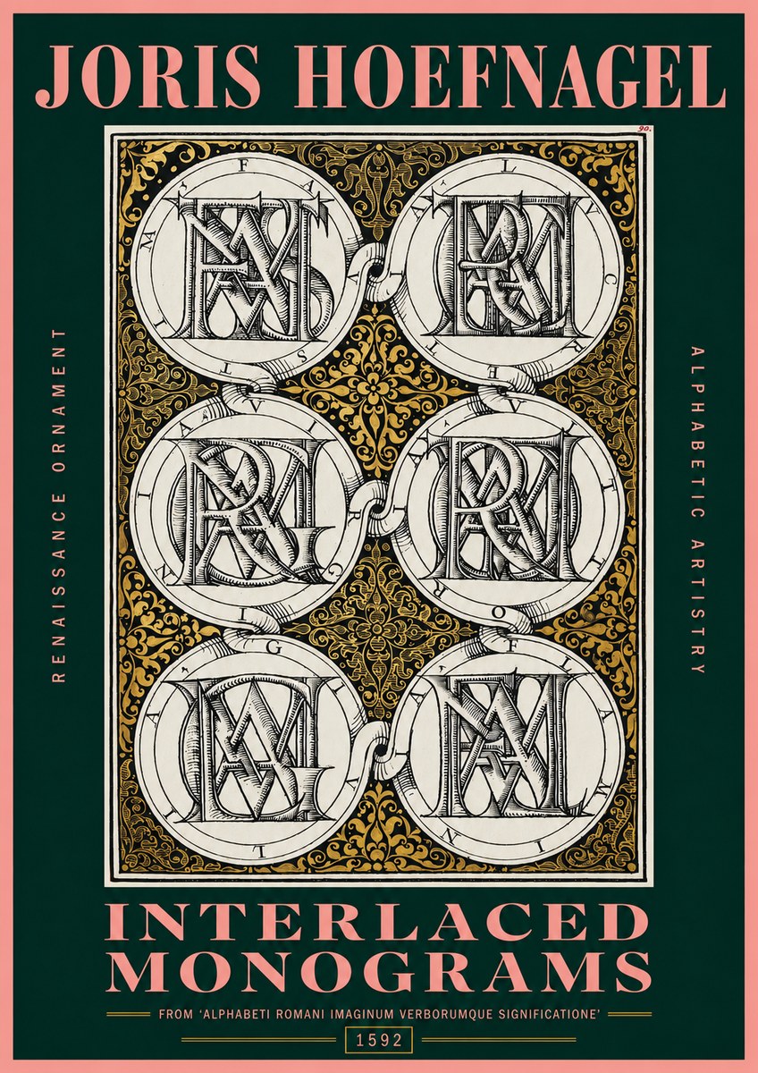 Joris Hoefnagel Interlaced Monograms No2 - Poszter
