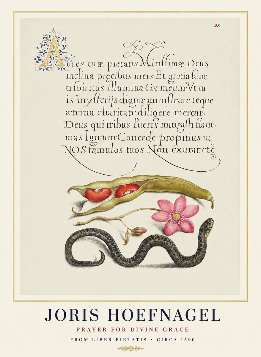 Joris Hoefnagel Prayer for Divine Grace No1 - Poszter