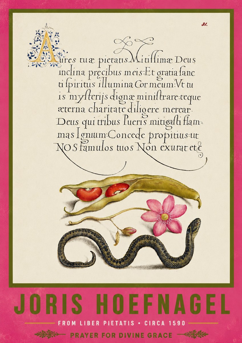 Joris Hoefnagel Prayer for Divine Grace No4 - Poszter