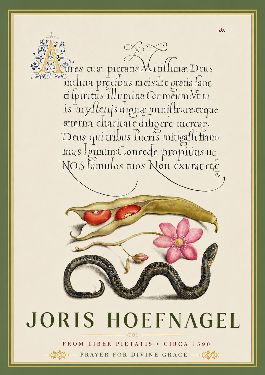 Joris Hoefnagel Prayer for Divine Grace No5 - Poszter
