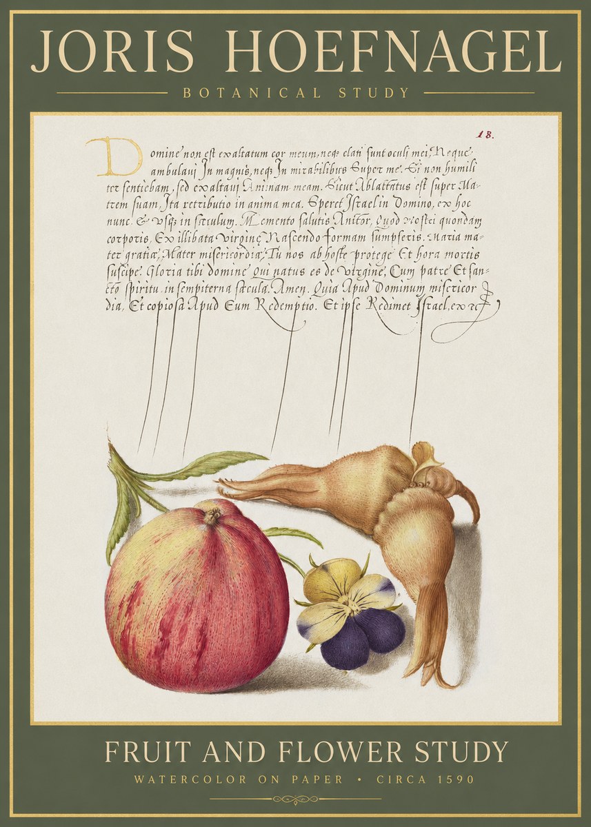 Joris Hoefnagel Fruit and Flower Study No1 - Poszter