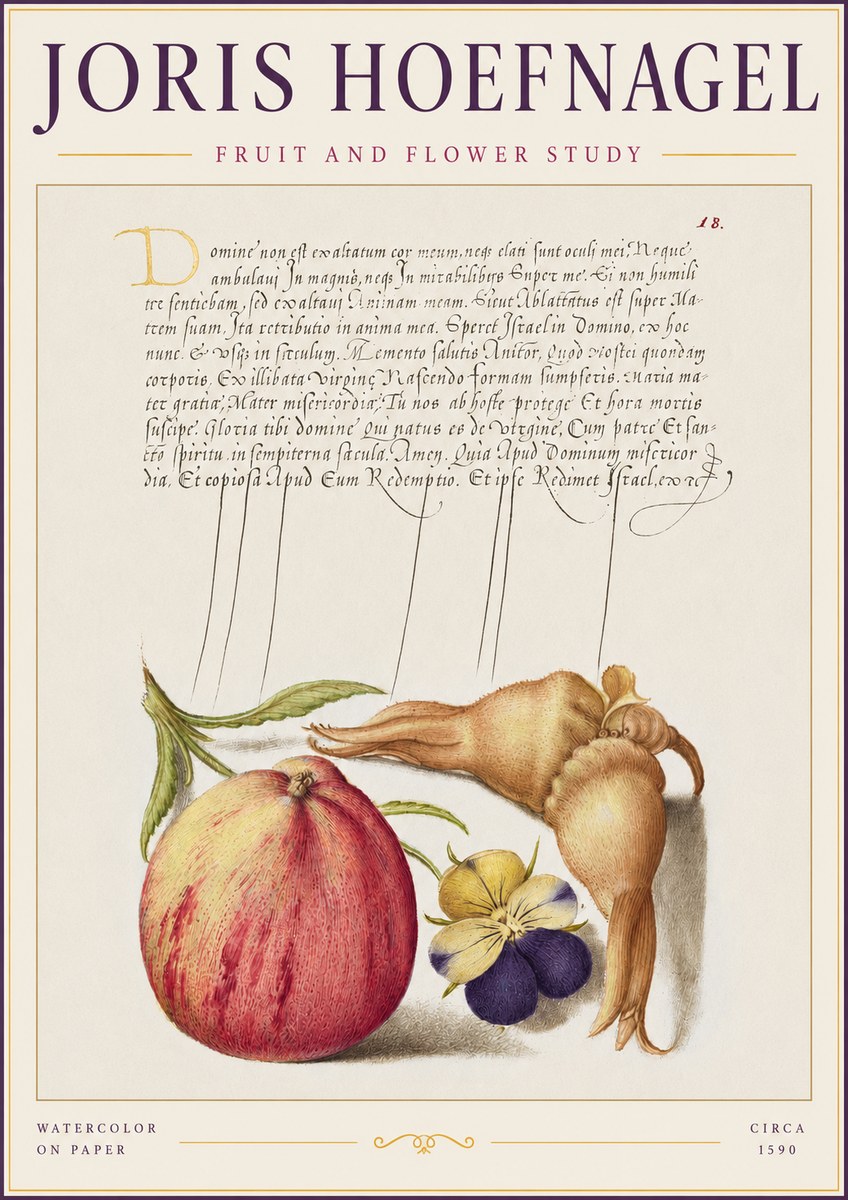Joris Hoefnagel Fruit and Flower Study No2 - Poszter