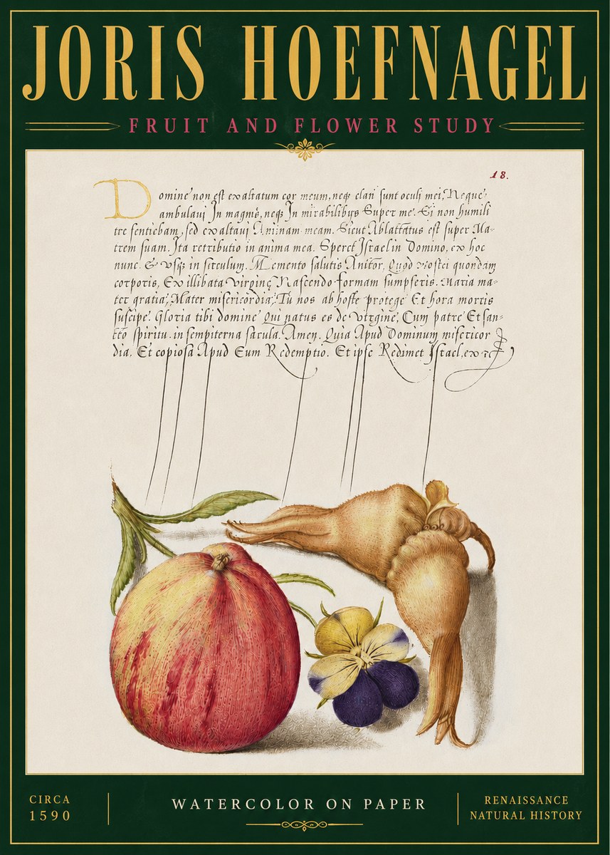 Joris Hoefnagel Fruit and Flower Study No4 - Poszter