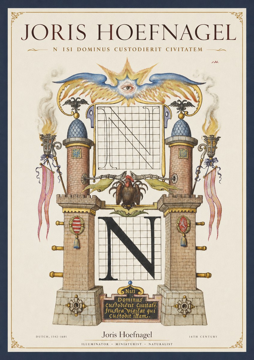 Joris Hoefnagel The Letter N No2 - Poszter