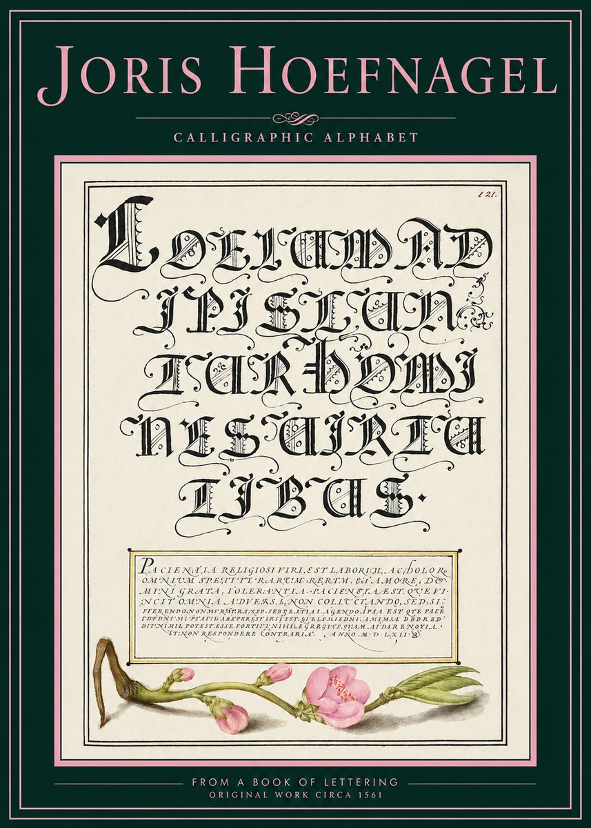 Joris Hoefnagel Calligraphic Alphabet from a Book of Lettering No2 - Poszter