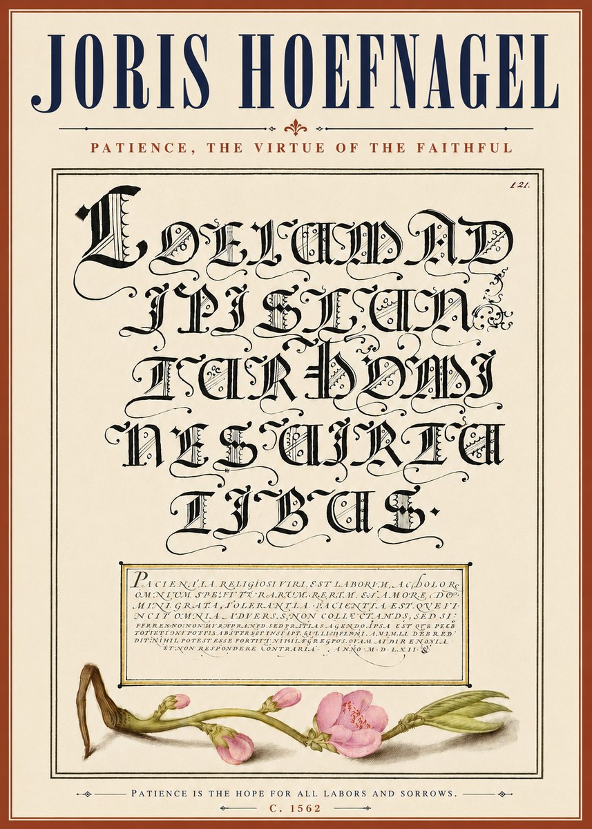 Joris Hoefnagel Calligraphic Alphabet from a Book of Lettering No6 - Poszter