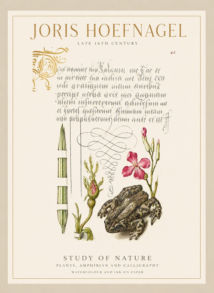 Joris Hoefnagel Study of Nature I No1 - Poszter