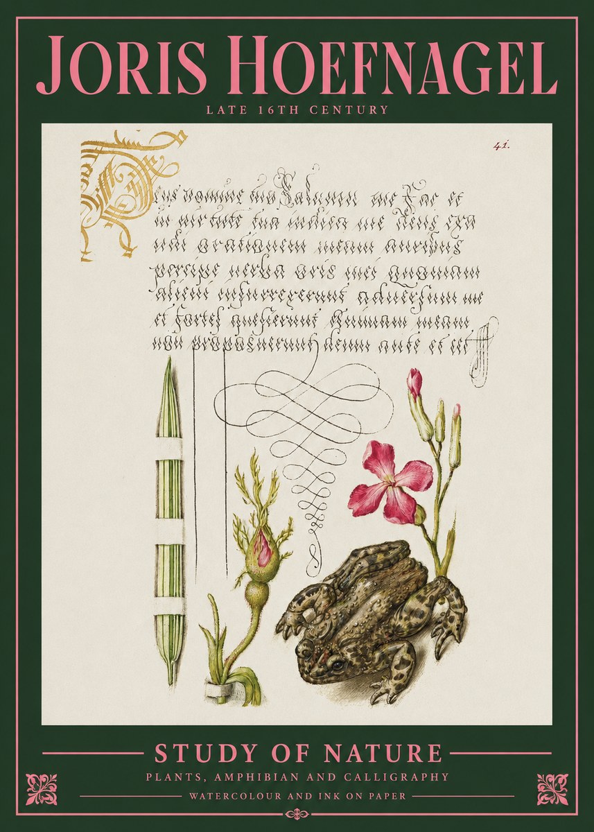 Joris Hoefnagel Study of Nature I No2 - Poszter