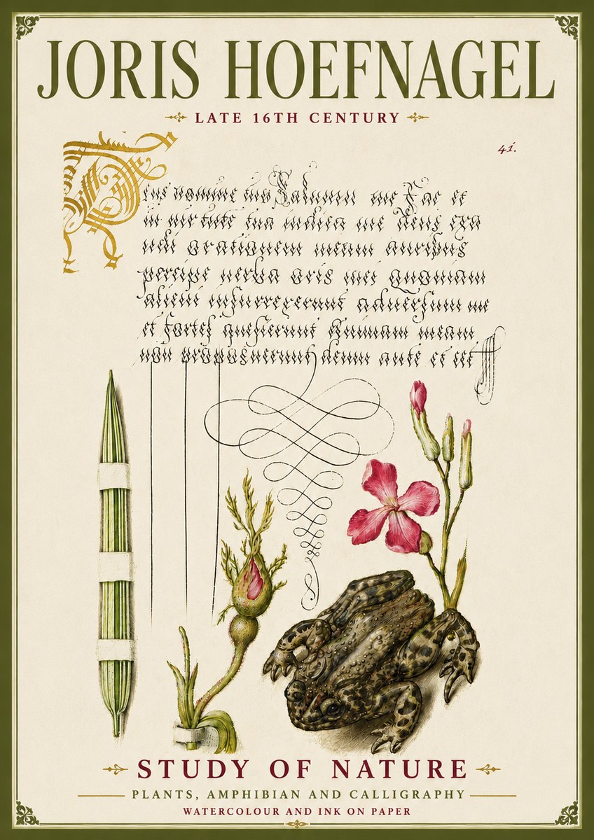 Joris Hoefnagel Study of Nature I No6 - Poszter